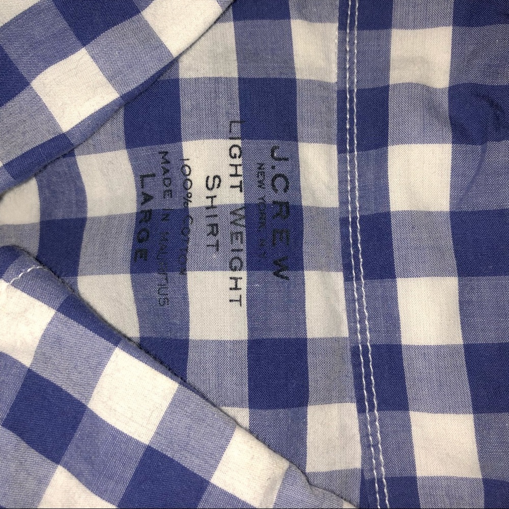 J. Crew Blue Plaid Shirt